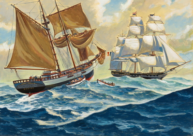 AMERICAN AND FRENCH SHIP 