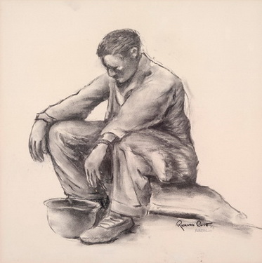 A Figure with Head Resting on His Knees