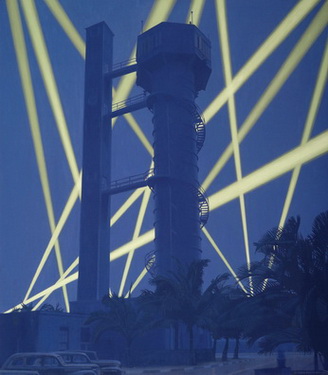 Ship's Searchlights, Pearl Harbor