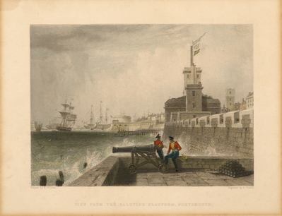 VIEW FROM THE SALUTING PLATFORM, PORSTMOUTH