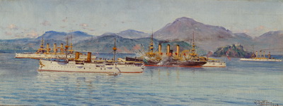 Great White Fleet at Anchor