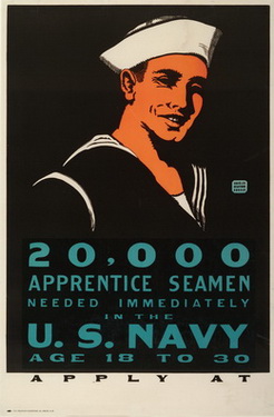 20,000 Apprentice Seamen Needed Immediately in the U.S. Navy, Age 18-30