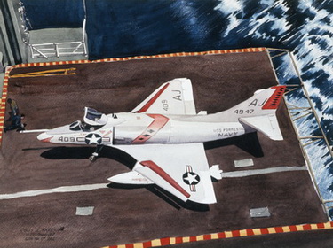 Elevator to Hangar Deck, USS Forrestal