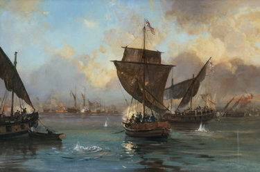 Gen Arnold at Valcour on Lake Champlain Engages the British Fleet under Capt Thomas Pringle