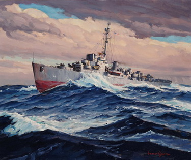 Task Operation Depicting the USS Dobler (DE-48)