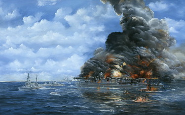 Ijn Akagi in Flames