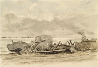 Wreckage on Brit Beach