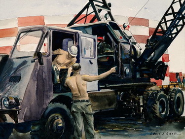 Seabee Crane Operator (MCB-9), Midway Island