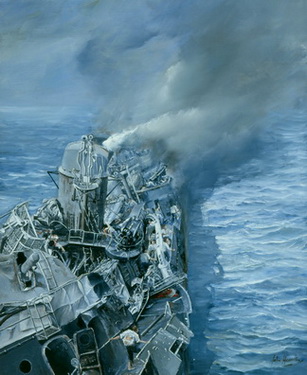 Kamikaze Attack on USS Hazelwood