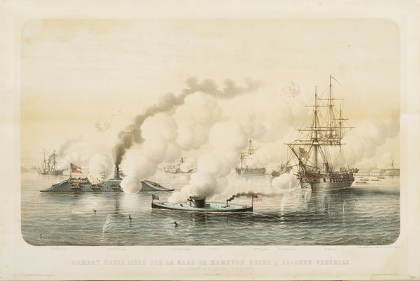 USS Monitor 3/8/1862; Monitor vs Merrimac; Battle of Hampton Roads