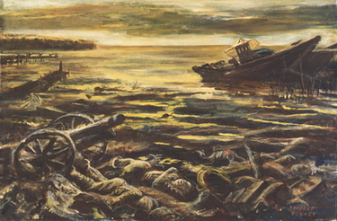 The Morning After the Saki Run (The Beach at Tanapag Harbor, Saipan, July 7, 1944)