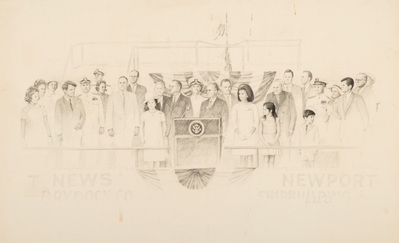 CHRISTENING OF USS JOHN F KENNEDY (CV-67)