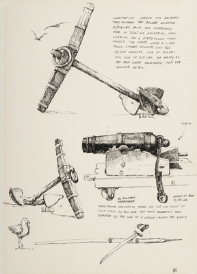 ANCHORS & 32-POUNDER CORRONADE