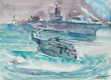 Minesweeping Gulf -- Sketch for 92-7-Y