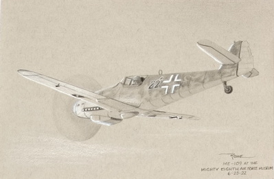 ME-109 AT THE MIGHTY EIGHTH  AIR FORCE MUSEUM