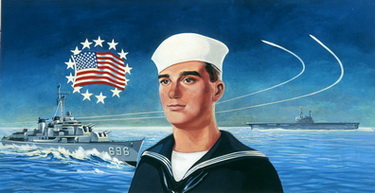 Sailor, Flag, 13 Stars