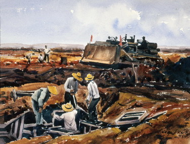 Seabee Bulldozer at Futema