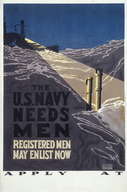 The US navy needs men- registered men may enlist now