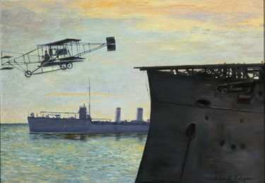USS Birmingham Launches Plane 1911