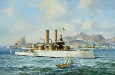 USS Iowa in Rio De Janiero, Brazil Harbor, 1907