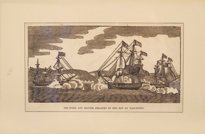 The Essex and British Frigates in the Bay of Valparaiso