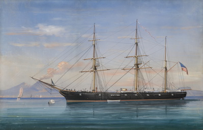 USS ALLIANCE AT NAPLES (SCREW GUNBOAT)