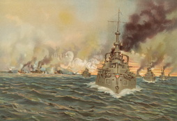 U.S. NAVY - NAVAL BATTLE OF SANTIAGO  - JULY 3 1898