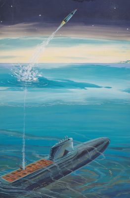 SUBMARINE FIRING POLARIS MISSILE