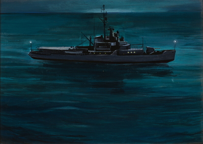 CLOSE UP OF A SHIP