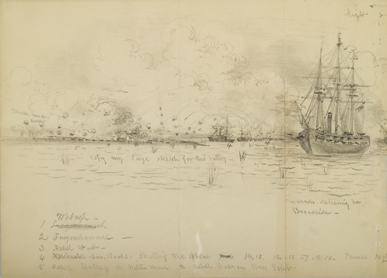 Battle, Tall Ships Off Hilton Head, Left Side