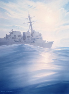 USS Mustin Under the Western Pacific Sun