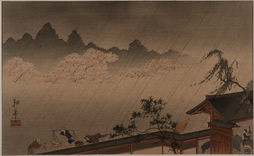 Dwelling and garden in Shijo or Nanga style