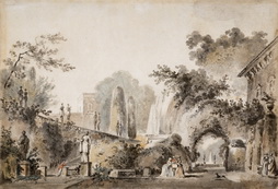 Fountain Garden with Figures