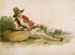 Boy Resting on a Rock