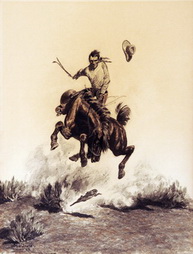 Untitled (Bronco Buster with Jackrabbit)