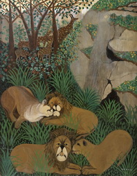 Daydreaming, Landscape with Lions
