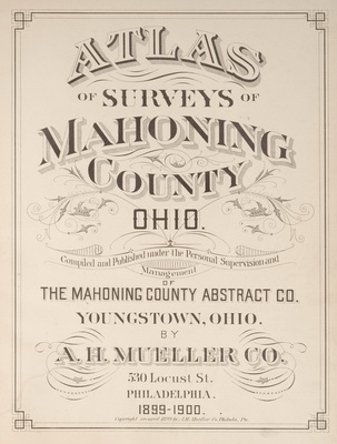 Cover  -  Atlas of Surveys of Mahoning County 1899-1900   