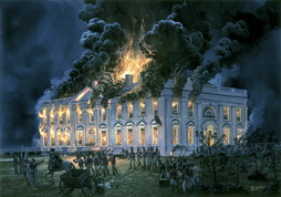 Burning of the White House by British Soldiers