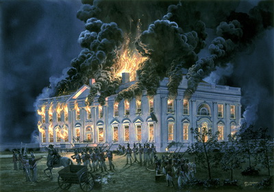 Burning of the White House by British Soldiers