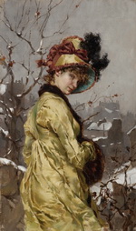 A Woman in Winter Dress