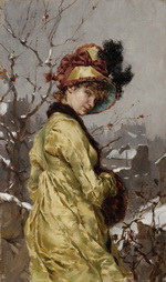A Woman in Winter Dress