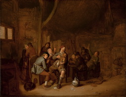 Figures Smoking and Playing Music in an Inn