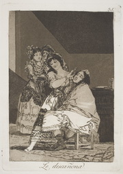 Le descanona (plate 35 from Los Caprichos)