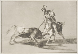 The Cid Campeador Spearing Another Bull (El Cid Campeador
lanceando otro toro) (plate 11)
