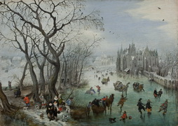 Winter Landscape with Skaters near a Castle